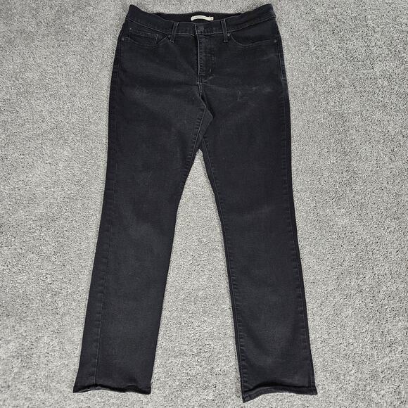 Levis 312 Shaping Slim Jeans Womens 31 Black Stretch Normcore Minimalist - Picture 1 of 14